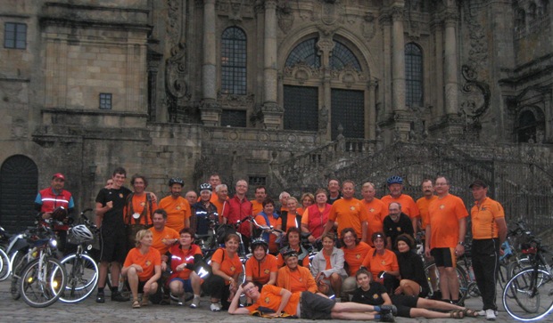 vor Kathedrale in Santiago